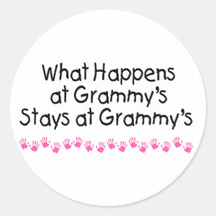 Was bei Grammys mit rosa Handprints geschieht Runder Aufkleber