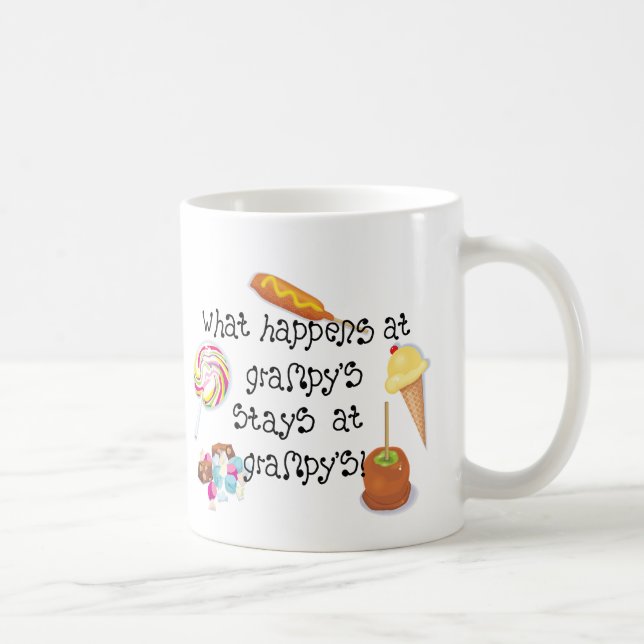 Was bei Grampys geschieht, bleibe bei Grampys! Kaffeetasse (Rechts)