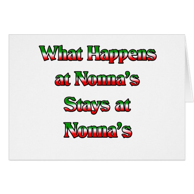 Was bei Nonnas geschieht, bleibe bei Nonnas (Vorderseite (Horizontal))