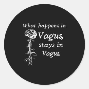 Was bei Vagus im Vagas Nervensystem Bleibe Runder Aufkleber