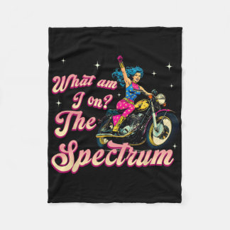 Was bin ich auf dem Spektrum Retro-Biker-Autismus- Fleecedecke