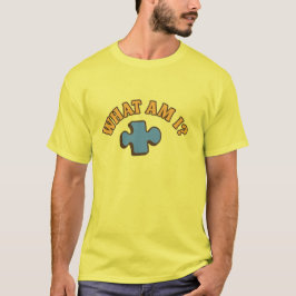 „Was bin ich?“ Puzzle-Teil-T-Shirt – Lustiges Retr T-Shirt