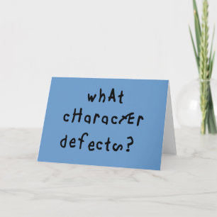 Was Charakterfehler Funny Quote Recovery Sprüche Karte