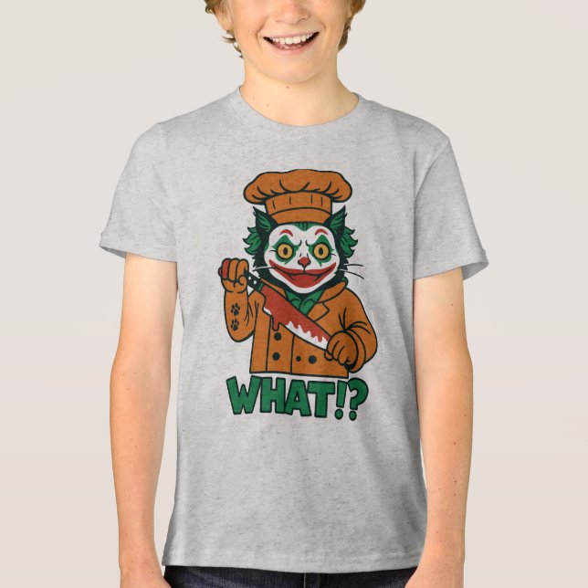 Was?" Clown Cat Joker Inspiriert Kids-T - Shirt (Vorderseite)