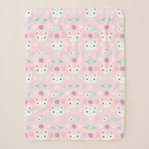 Was Cool ist, Kitty Cat in Pink und Minze Sherpadecke