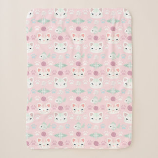 Was Cool ist, Kitty Cat in Pink und Minze Sherpadecke