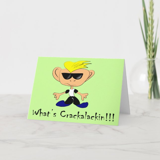 Was Crackalackin Gruß-Karte ist Karte (Vorderseite)