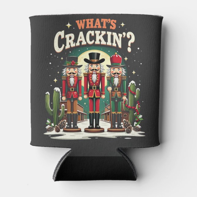 Was Cracking Nutcracker Cactus Christmas Funny ist Dosenkühler (Vorderseite)