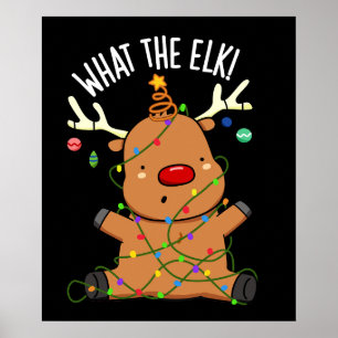 Was das Elch-Funny-Tier für dunkle BG Poster