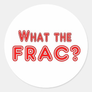was das frac? runder aufkleber