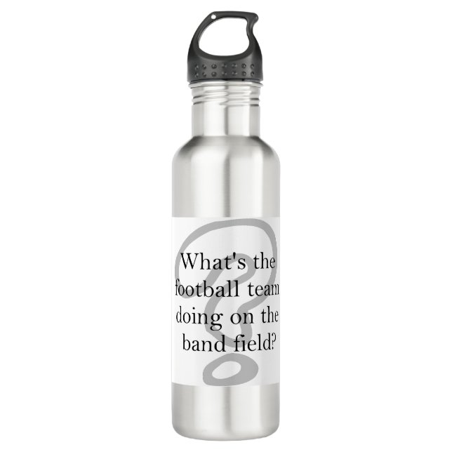 Was das Fußballteam ist, das auf dem Bandfeld tut Edelstahlflasche (Vorderseite)