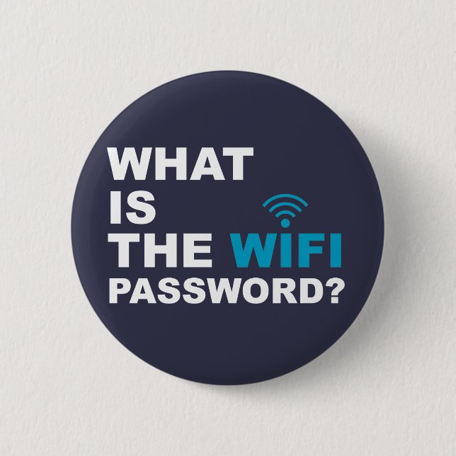 Was das lustige WIFI-Passwort ist Button (Vorderseite)