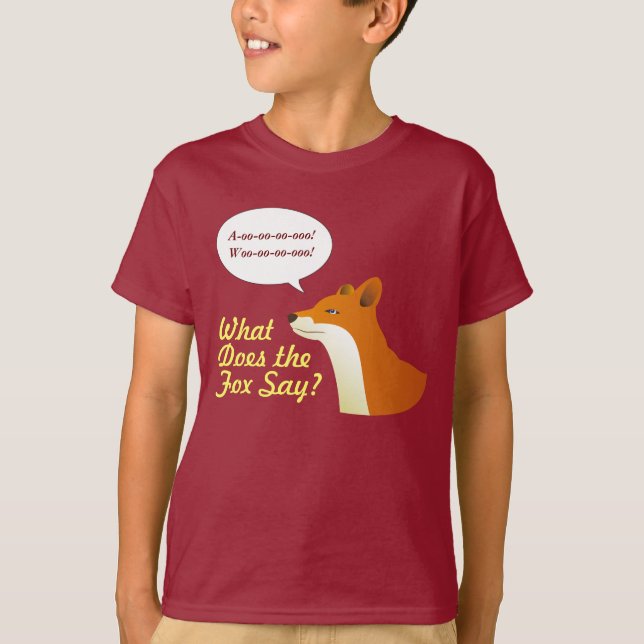 Was den Fox tut, lustigen T - Shirt zu sagen (Vorderseite)