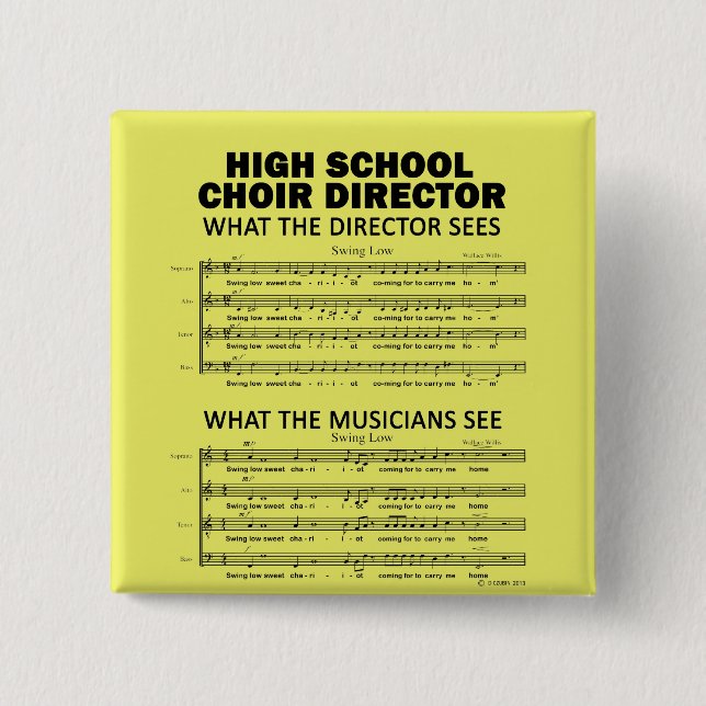 Was der Chor der High School sieht Button (Vorderseite)