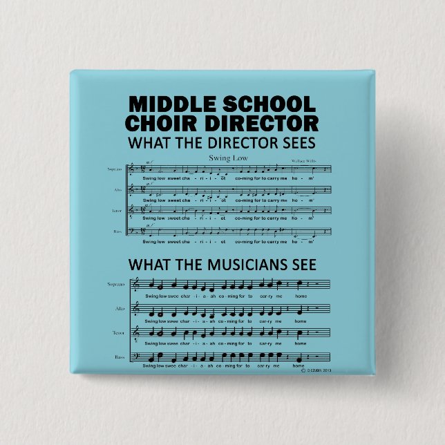 Was der Chor der Mittelschule sieht Button (Vorderseite)