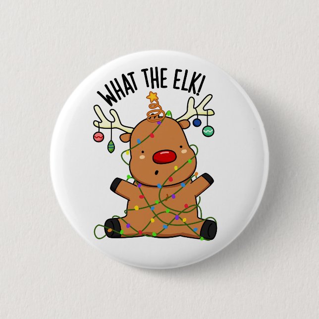 Was der Elch Lustiger Tierwitz  Button (Vorderseite)