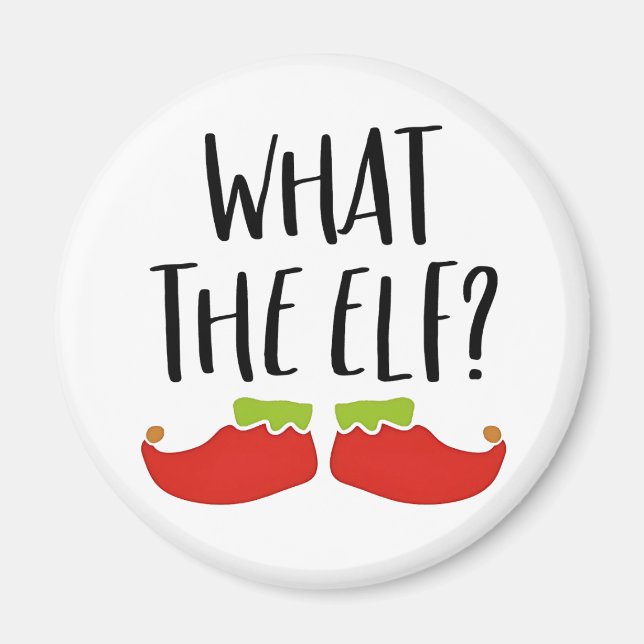 Was der Elf Funny Christmas Elf Weihnachtsmann Magnet (Vorne)