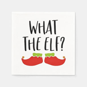 Was der Elf Funny Christmas Elf Weihnachtsmann Serviette