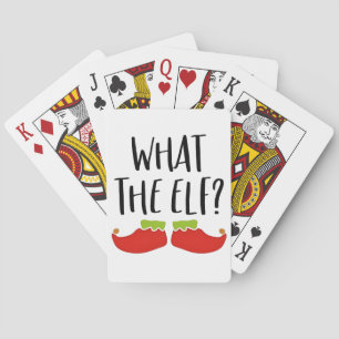 Was der Elf Funny Christmas Elf Weihnachtsmann Spielkarten