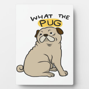 Was der Mops Niedliche Fett-Mops Fotoplatte