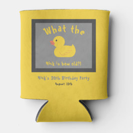 Was die Duck Birthday Funny Yellow Dosenkühler
