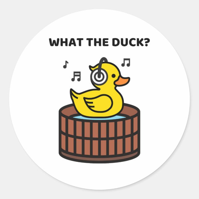 Was die Ente um den Aufkleber dreht (Vorderseite)