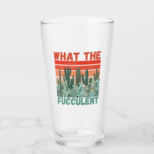 Was die fukkulente Kakteen mit sukkulentem Gartenb Glas (Vorderseite)