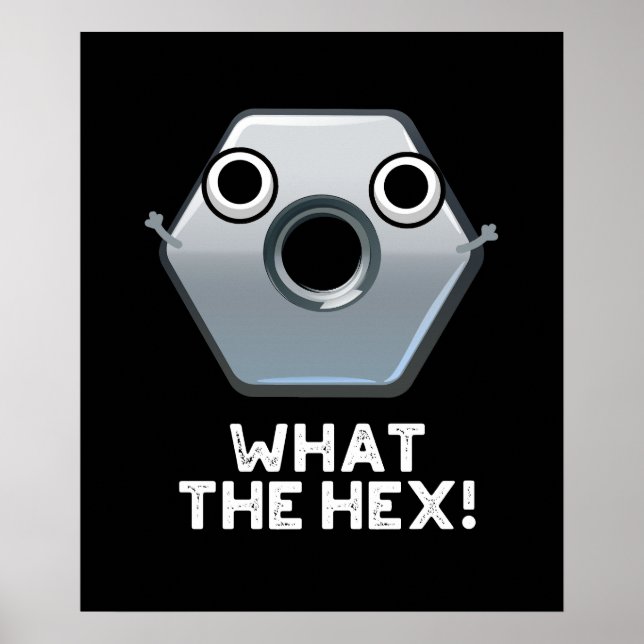 Was die hex-lustige Hexagon-Form macht dunkle BG Poster (Vorne)