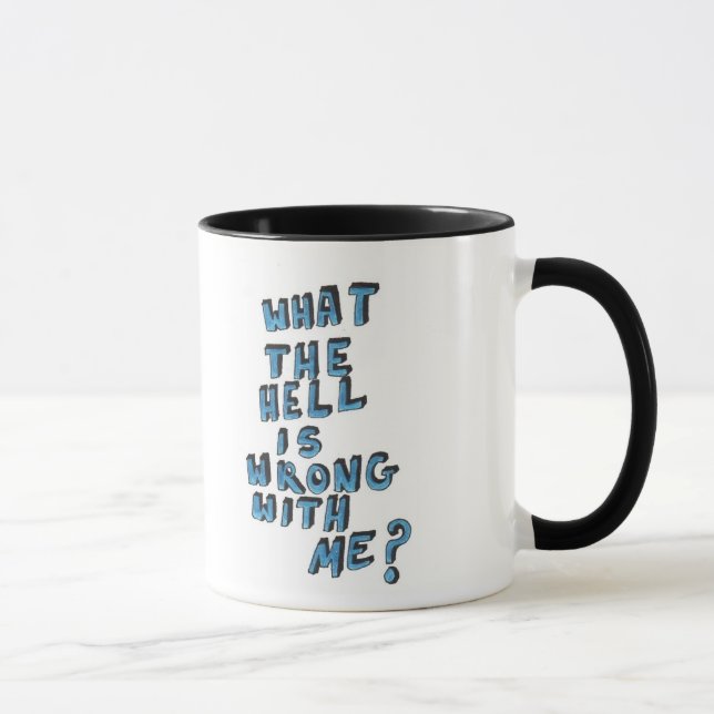 "Was die Hölle" Grunge-Tasse Tasse (Rechts)