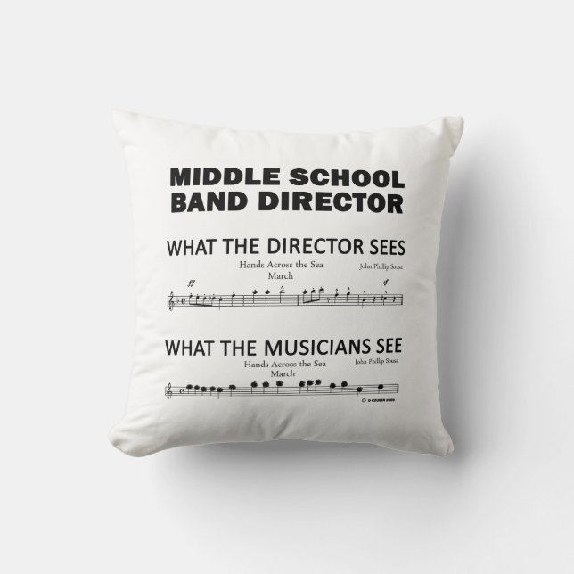 Was die Middle School Band sieht Kissen (Vorderseite)