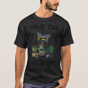 Was die Sukkulenten-Pflanzen-Frauen Kaktus-Katze T-Shirt