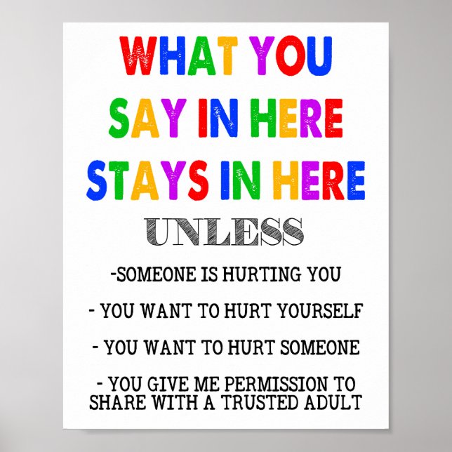 Was du hier sagst, Bleibe hier Poster (Vorne)