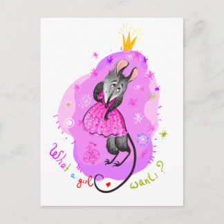 Was ein Mädchen will Postkarte