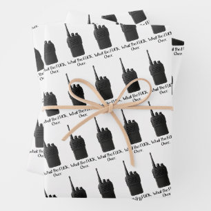 Was Fu*k über das lustige Walkie Talkie Icon Geschenkpapier Set