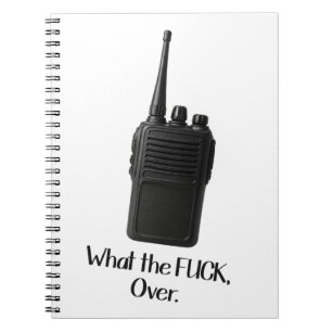 Was Fu*k über das lustige Walkie Talkie Icon Notizblock