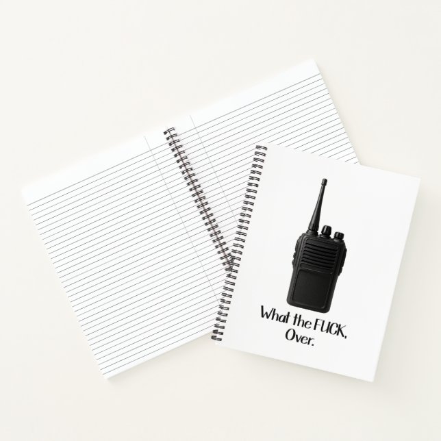 Was Fu*k über das lustige Walkie Talkie Icon Notizbuch (Innenseite)