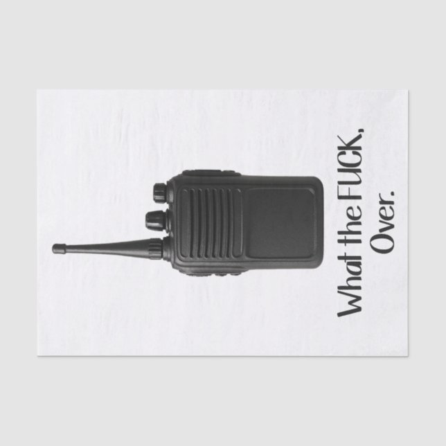 Was Fu*k über das lustige Walkie Talkie Icon Seidenpapier (Vorderseite)