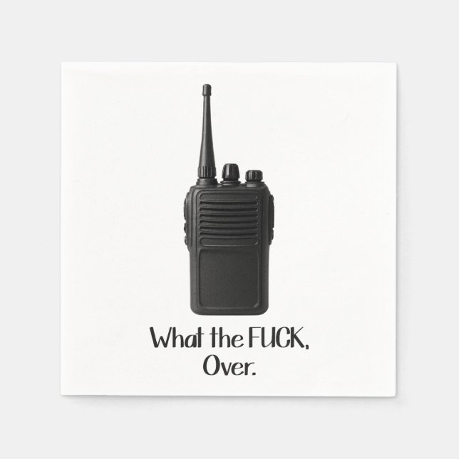 Was Fu*k über das lustige Walkie Talkie Icon Serviette (Vorderseite)