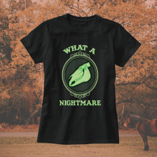 Was für ein Albtraum - Vintager grüner Horse Skull T-Shirt