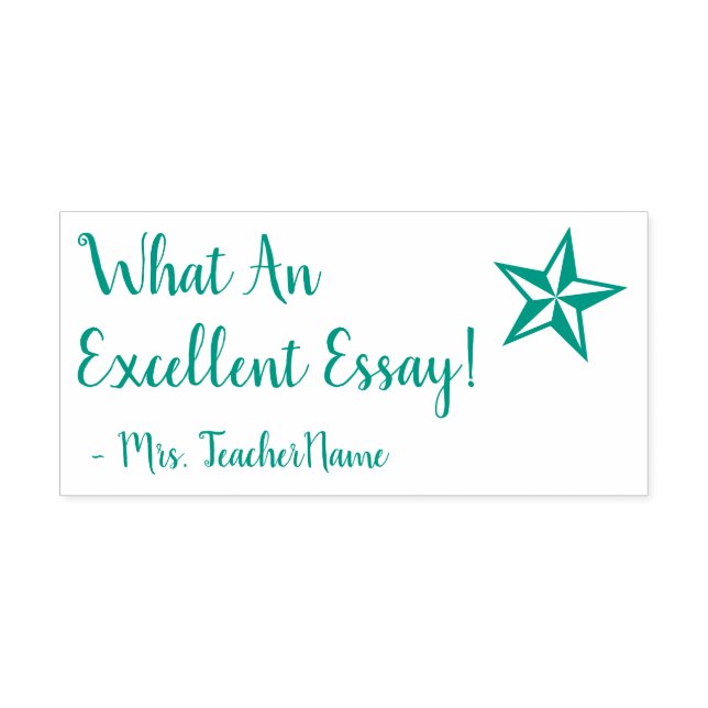"Was für ein ausgezeichneter Essay!" Erzieherin Ru Permastempel (Design)