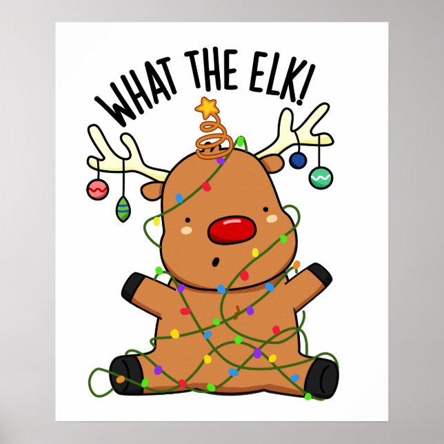 Was für ein Elch-Funny-Tier? Poster (Vorne)