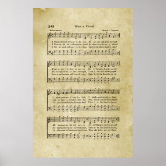 Was für ein Freund haben wir in Jesus Gospel Noten Poster