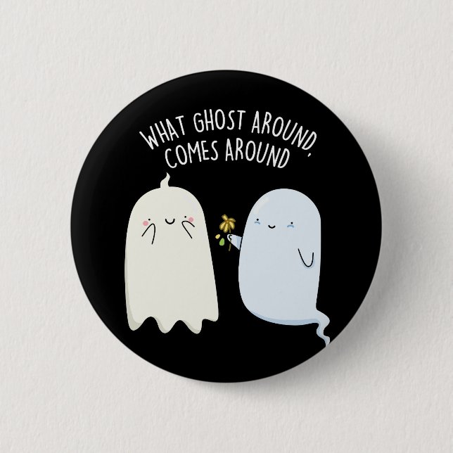 Was für ein Geist um Halloween kommt Button (Vorderseite)