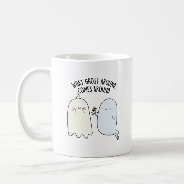 Was für ein Geist um Halloween kommt Kaffeetasse (Links)