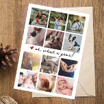 Was für ein Jahr moderne mehrfache FotoCollage Feiertagskarte<br><div class="desc">Schicken Sie Ihre Weihnachtswünsche an Ihre Familie und Ihre Freunde, während Sie einige Ihrer Lieblingsmomente aus diesem Jahr präsentieren! Diese moderne, minimalistische Weihnachtsfeiertag Multi-Foto Collage Postcard verfügt über eine Collage von zwölf quadratischen Fotos. Unten steht in der modernen Schrift "oh, was für ein Jahr!" geschrieben und auf der Seite ist...</div>
