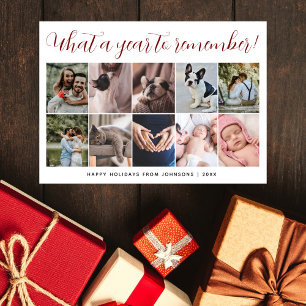 Was für ein Jahr Skript Weihnachten Multi-Foto-Col