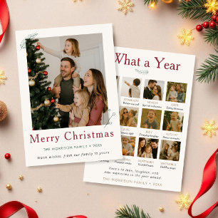 Was für ein Jahr Weihnachts-Weihnachtsflugkarte Einladung