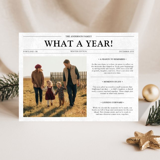 Was für ein Jahr Zeitung Familie Weihnachten Foto  (Von Creator hochgeladen)