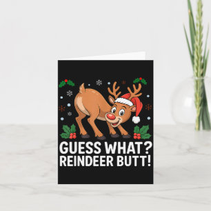 Was für ein lustiger Weihnachts-Rentierhintern für Karte