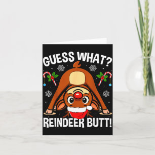 Was für ein Rentierarsch Weihnachten Santa Lustige Karte